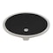 Ruvati 16 x 13 inch Undermount Bathroom Sink Black Oval Porcelain Ceramic with Overflow RVB0618BK - alternate 1